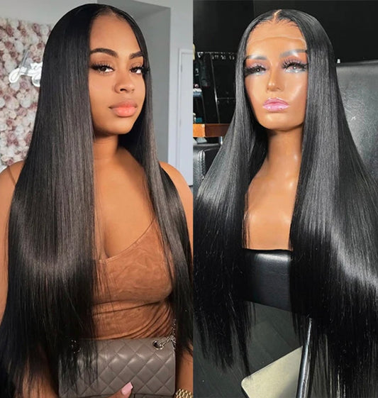 Straight Transparent Closure Wig