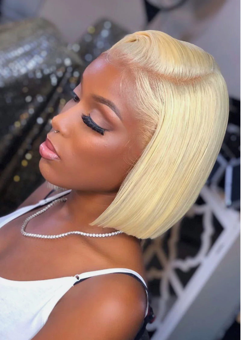 Transparent Blonde Straight Bob Wig