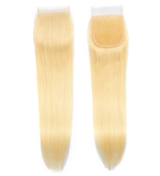 Transparent Blonde Straight Closure