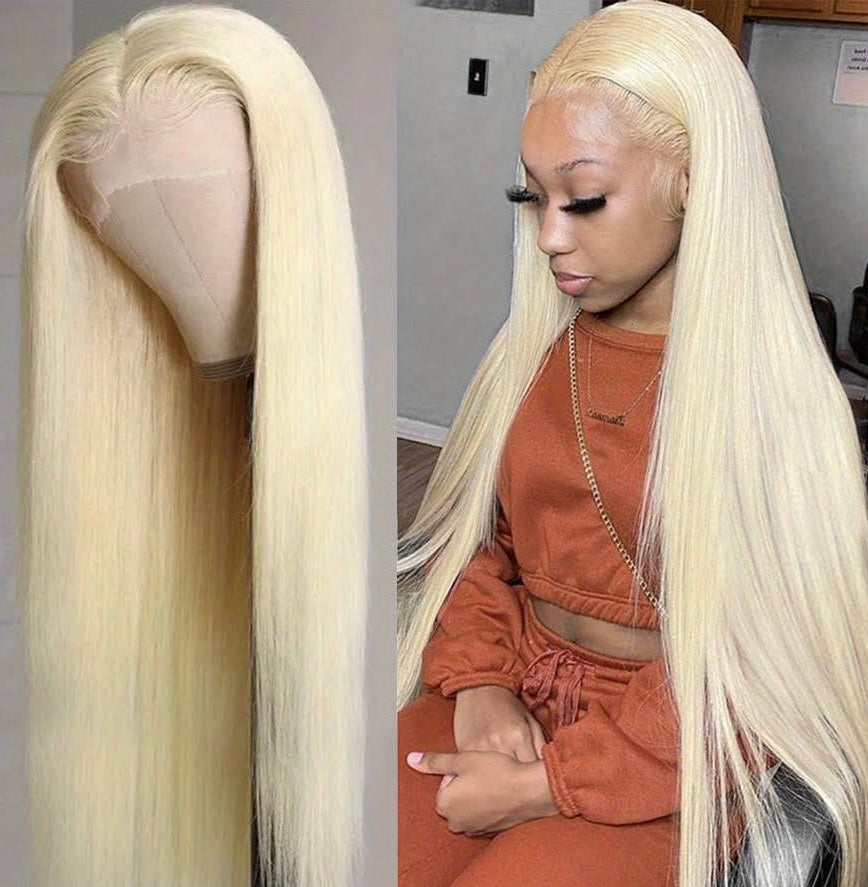 Virgin Blonde Straight 13x4 Lace Front Wig