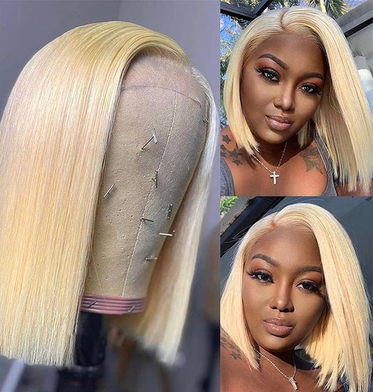 Transparent Blonde Straight Bob Wig